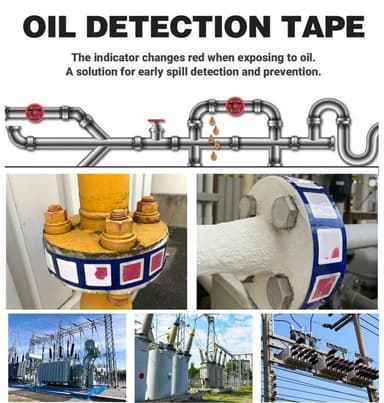 NiGK RM-1 แผ่นทดสอบการรั่วซึมของน้ำมัน Oil Detection Tape (10pcs/ case)