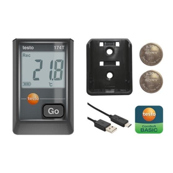 Testo 0572 1740 01 เครื่องบันทึกอุณหภูมิ Mini temperature data logger with USB-C and PC software image