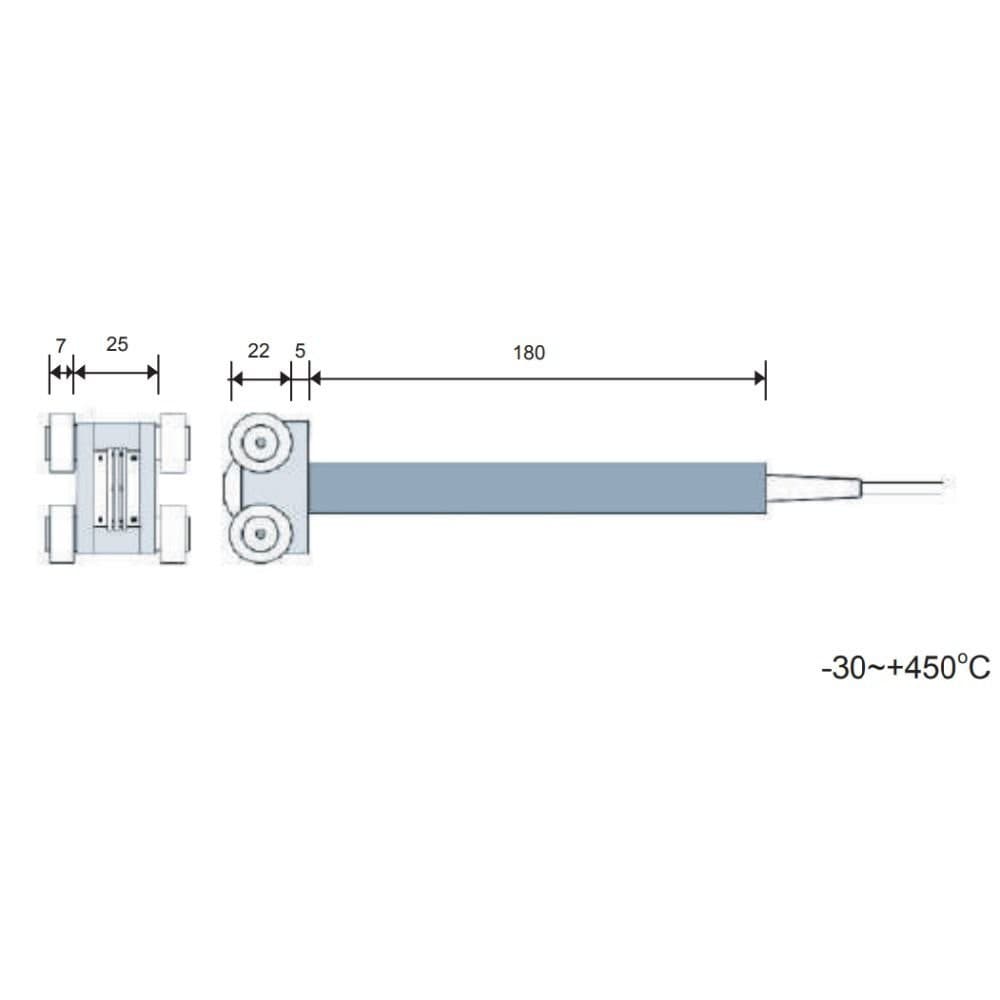 RIXEN RSK-64 โพรบวัดอุณหภูมิ ROLLER-SURFACE TYPE (Stainless Bearing Wheel) image