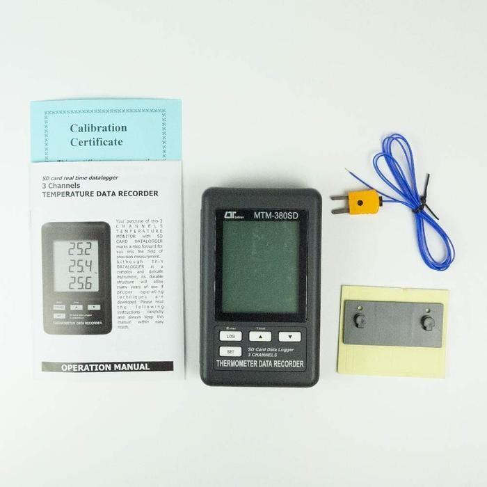 Lutron MTM-380SD เครื่องบันทึกอุณหภูมิ 3ช่องโพรบ | Max.1300°C image