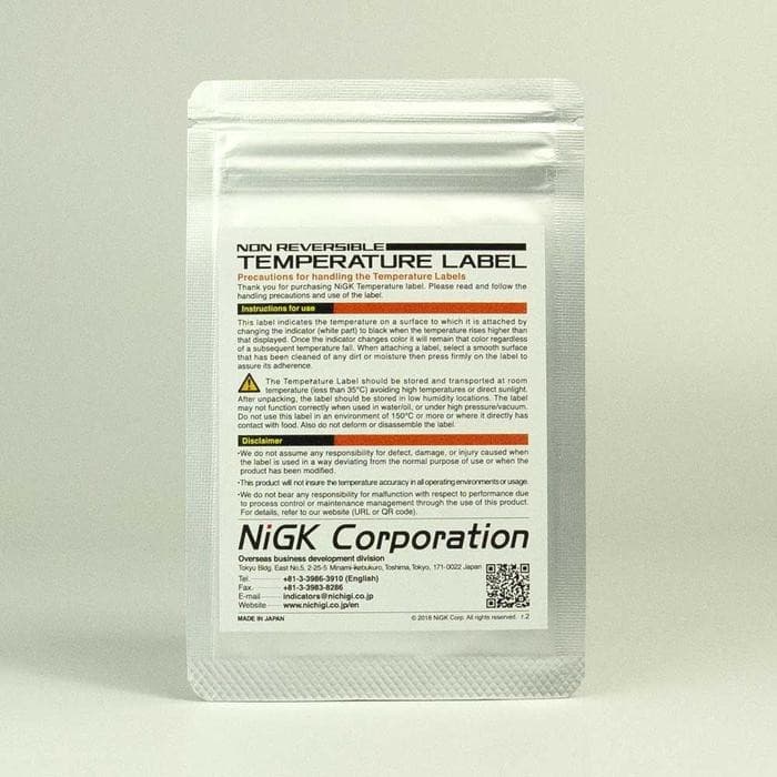 NiGK รุ่น T8-60B แถบวัดอุณหภูมิแบบ Irreversible (8 Point) | (60 to 95℃) image