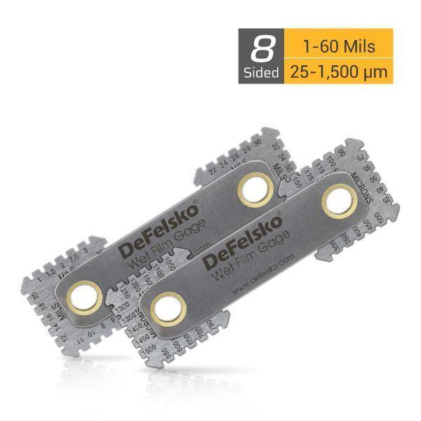 DeFelsko Wet Film Gage หวีเช็คความหนาผิวเคลือบ | 8-Sided image