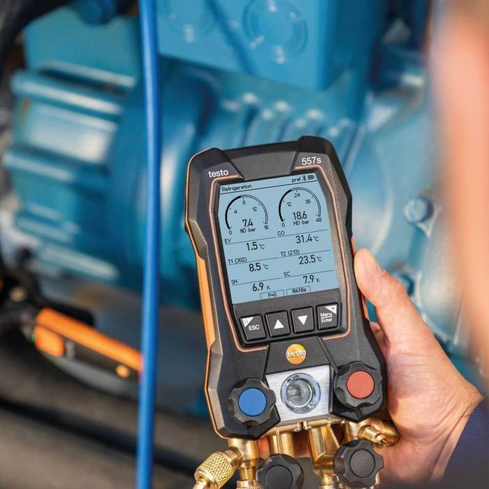 Testo-557s Smart Vacuum Kit เกจวัดน้ำยาแอร์ Smart digital สำหรับงาน HVAC | Bluetooth image