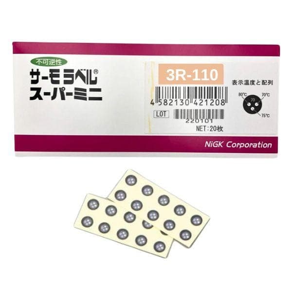 NiGK 3R-100 แถบวัดอุณหภูมิแบบ Irreversible | 100 - 105 - 110°C | 20pcs/ 1pack image