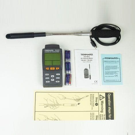 Tenmars TM-4001 เครื่องวัดความเร็วลมและปริมาตรลมแบบ Hot-Wire | 3in1 (โพรบดัดงอได้) image