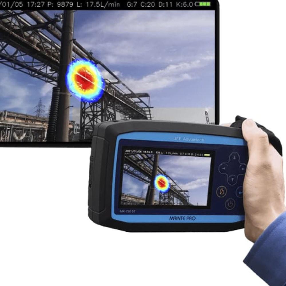 JFE MK-750ST-E เครื่องตรวจจับการรั่วของก๊าซด้วยคลื่นเสียงอัลตร้าโซนิค พร้อมฟังก์ชันแสดงปริมาณรั่วโดยประมาณ image