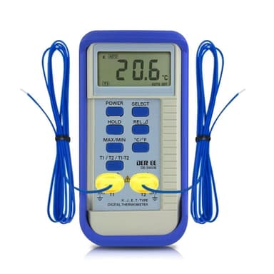 DER EE DE-3002 เครื่องวัดอุณหภูมิดิจิตอล2ช่องโพรบ,Type-K,DigitalThermometer,2Channel