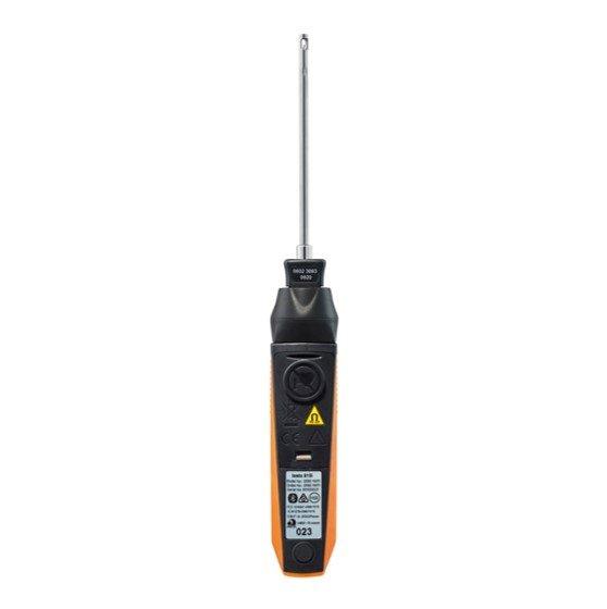 Testo 915i-A โพรบวัดอุณหภูมิ Thermometer with air probe and smartphone operation-photo2