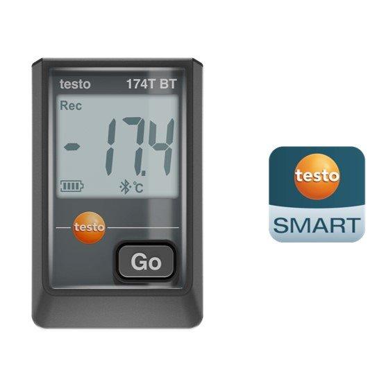 Testo 174T BT เครื่องบันทึกอุณหภูมิ Mini temperature data logger with Bluetooth® and app connection-photo0