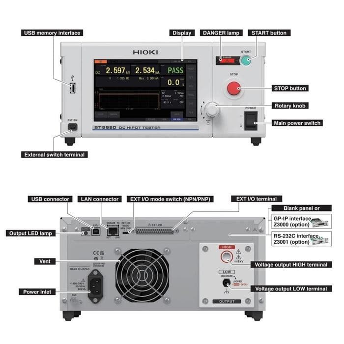 HIOKI ST5680 DC HIPOT TESTER เครื่องทดสอบคุณภาพแบตเตอรี่ image