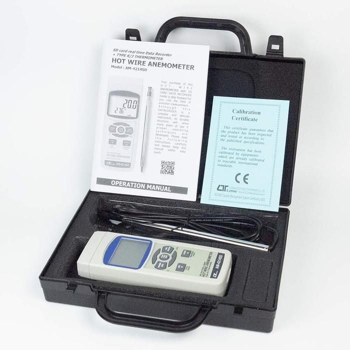 Lutron AM-4214SD เครื่องบันทึกความเร็วลมแบบ Hot Wire | SD Card image
