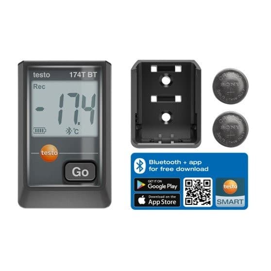 Testo 174T BT เครื่องบันทึกอุณหภูมิ Mini temperature data logger with Bluetooth® and app connection image