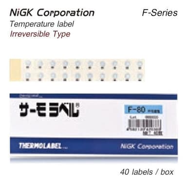 NiGK F-100 แถบวัดอุณหภูมิ Single-point 100°C 40pcs/pack