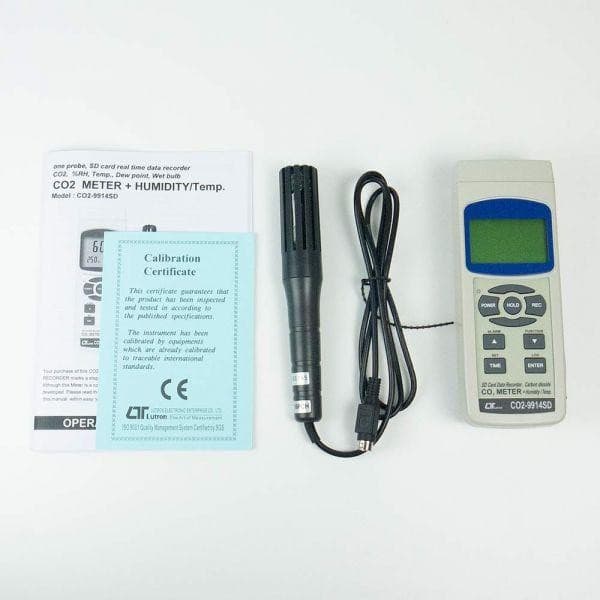 Lutron CO2-9914SD เครื่องวัดคาร์บอนไดออกไซด์ 5in1 | SD Card image