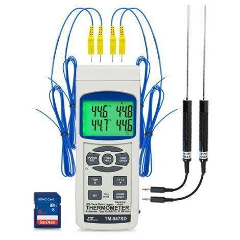 Lutron TM-947SD เครื่องบันทึกอุณหภูมิ 4 ช่องโพรบ image