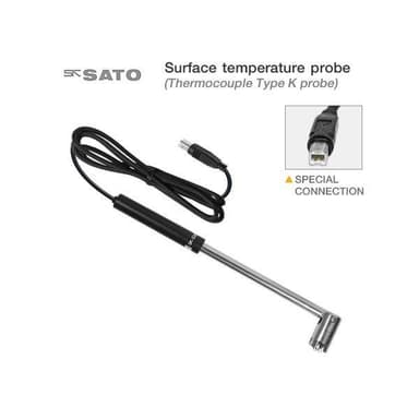 SK Sato SK-S305K โพรบวัดอุณหภูมิพื้นผิวแบบ 90 องศา (Type K) | -30 to 500°C