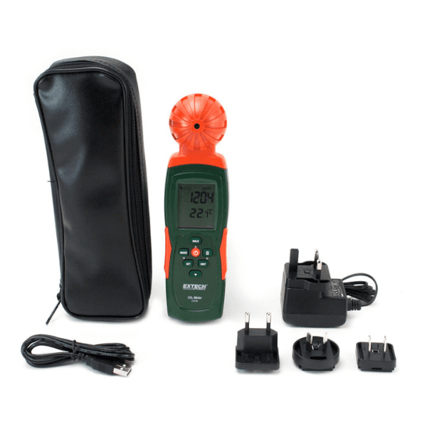 EXTECH EX-CO240 เครื่องวัดก๊าซคาร์บอนไดออกไซด์ Wet Bulb อุณหภูมิ ความชื้น image