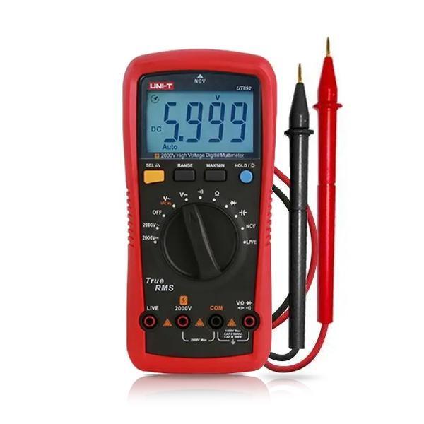 Uni-t UT892 มัลติมิเตอร์ดิจิทัล แรงดันสูง 2000V สําหรับโวลต์มิเตอร์ ทดสอบประจุ True RMS image