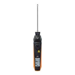 Testo 915i-A โพรบวัดอุณหภูมิ Thermometer with air probe and smartphone operation image