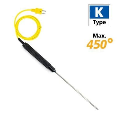 Rixen AK-01 โพรบวัดอุณหภูมิอากาศและก๊าซ Max.450℃ (Type K)