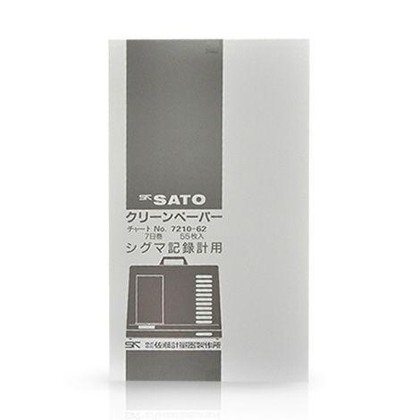 SK Sato SK-7210-62 7 กระดาษสำหรับบันทึกรายวัน 7Day Chart สำหรับเทอร์โมไฮโกรกราฟ NSII-Q image