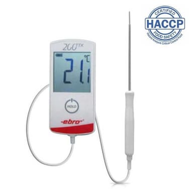 Ebro TTX-200 เครื่องวัดอุณหภูมิอาหาร Type-T HACCP (IP65) | Max.199°C