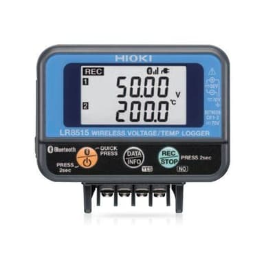 Hioki-LR8515 เครื่องวัดและบันทึกข้อมูลอุณหภูมิและแรงดันไฟฟ้า DC (WIRELESS & Bluetooth)