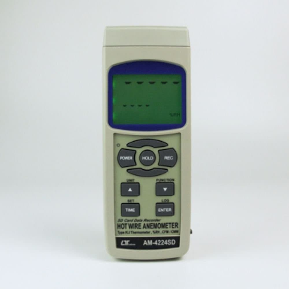 Lutron AM-4224SD เครื่องวัดและบันทึกความเร็วลม/ ปริมาตรลมแบบ Hot Wire (6 In 1) | SD Card image
