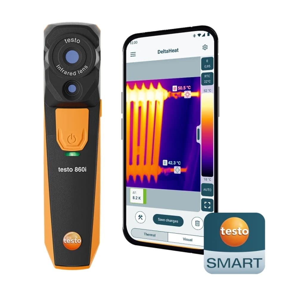 Testo 860i กล้องถ่ายภาพความร้อนไร้สายสำหรับสมาร์ทโฟน | Wireless thermal imaging camera image