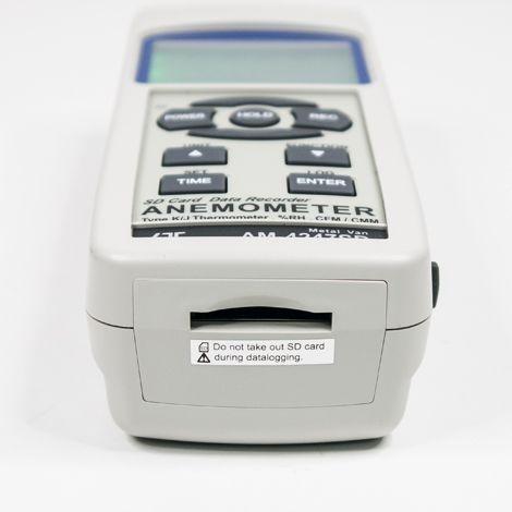 Lutron AM-4247SD เครื่องวัดและบันทึกความเร็วลมและปริมาตรลม (7 In 1) | SD Card image