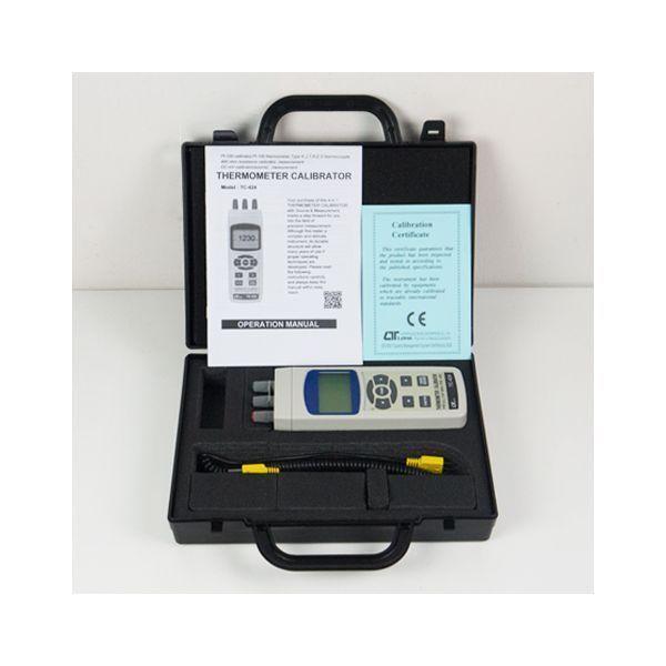 Lutron TC-424 เครื่องวัดอุณหภูมิดิจิตอลและคาลิเบรเตอร์ (Type K/J/T/E/R/S, Pt 100, 400 ohm, Voltage (DC mV) image