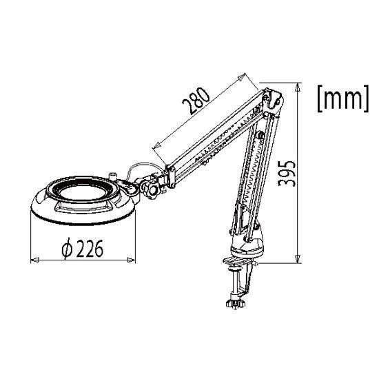 Otsuka ENVL-CF-6XAR โคมไฟแว่นขยาย 6X [Anti-Reflection Lens] | Compact free-arm Type image