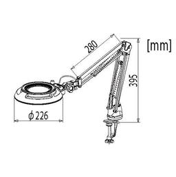 Otsuka ENVL-CF-6XAR โคมไฟแว่นขยาย 6X [Anti-Reflection Lens] | Compact free-arm Type image