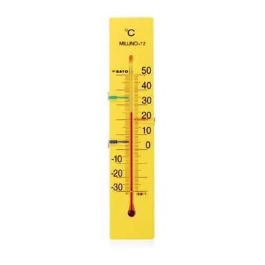 SK Sato SK-1514-50 (Yellow) ปรอทวัดอุณหภูมิห้องแบบติดผนัง (-30 to 50°C)