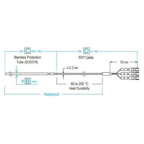 TND TR-8200 โพรบวัดอุณหภูมิ Pt100 Waterproof Type (Made to order) image