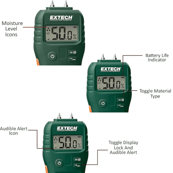 EXTECH EX-MO55 เครื่องวัดความชื้นคอนกรีตและไม้ Moisture Meter image