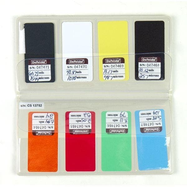 DeFelsko STD-CSS Certified Plastic Shims (8 Pcs/ Set) For Coating Thickness image
