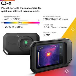 FLIR-C3-X-WIFI กล้องถ่ายภาพความร้อนแบบพกพา (128 X 96 Pixels) | พร้อม Cloud & Wi-Fi image