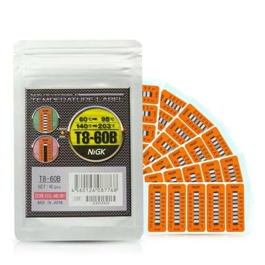 NiGK รุ่น T8-60B แถบวัดอุณหภูมิแบบ Irreversible (8 Point) | (60 to 95℃)