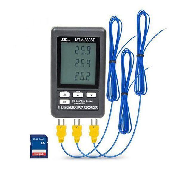Lutron MTM-380SD เครื่องบันทึกอุณหภูมิ 3ช่องโพรบ | Max.1300°C image