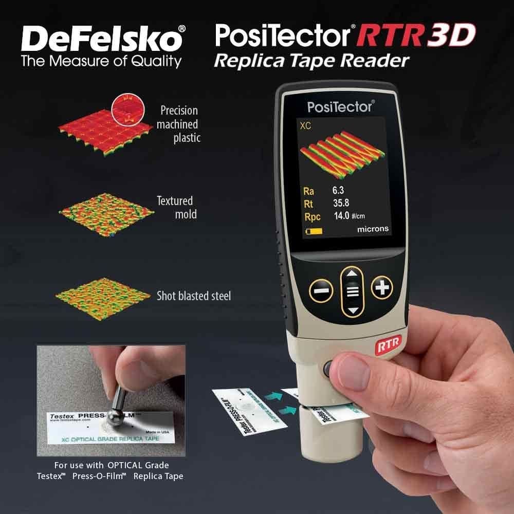 DeFelsko PosiTector PRB-RTR3D โพรบวัดลักษณะของพื้นผิว รูปแบบพื้นผิว 2D/ 3D (Replica Tape Reader)