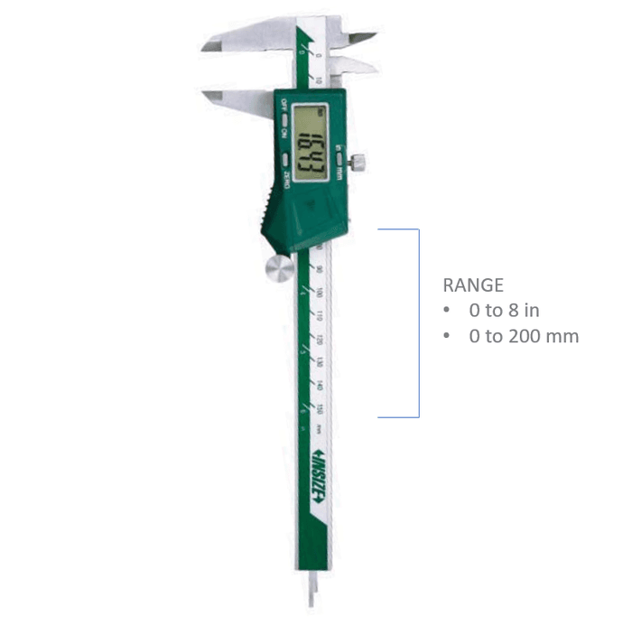 INSIZE IN-1108-200 เครื่องวัดคาลิเปอร์ดิจิตอล (0 ถึง 200 mm) image