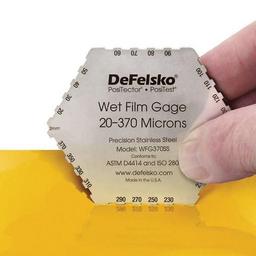 DeFelsko Wet Film Gage หวีเช็คความหนาผิวเคลือบ 6-Sided: 20–370 Μicrons image