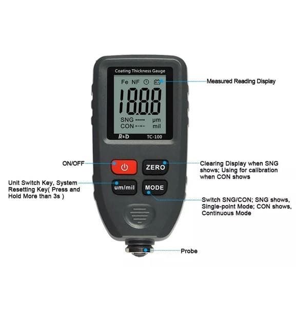 TC-100 Coating Thickness Gage เครื่องวัดความหนาผิวเคลือบ image