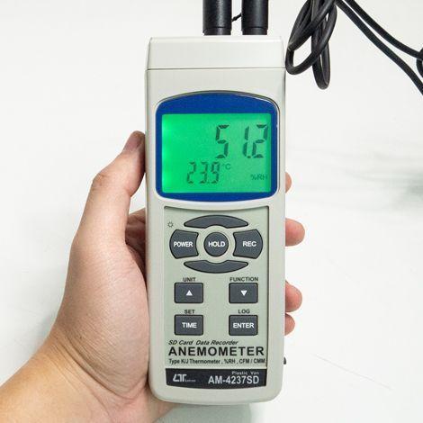 Lutron AM-4237SD เครื่องวัดและบันทึกความเร็วลมและปริมาตรลม (7 In 1) | SD Card image
