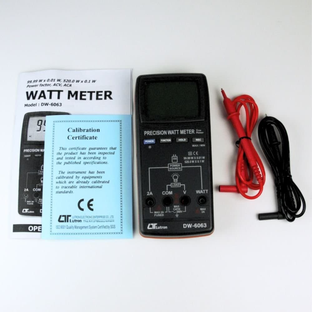 Lutron DW-6063 วัตต์มิเตอร์ความแม่นยำสูง (520W) | True RMS image