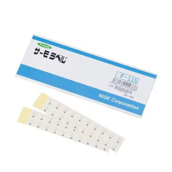NIGK F-115 แถบวัดอุณหภูมิแบบ Irreversible │Pack of 40pcs │ 115°C image