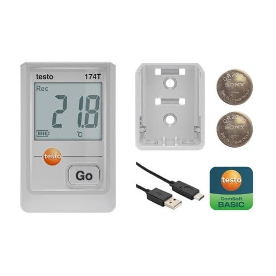 Testo 0572 1740 01 เครื่องบันทึกอุณหภูมิ Mini temperature data logger with USB-C and PC software image