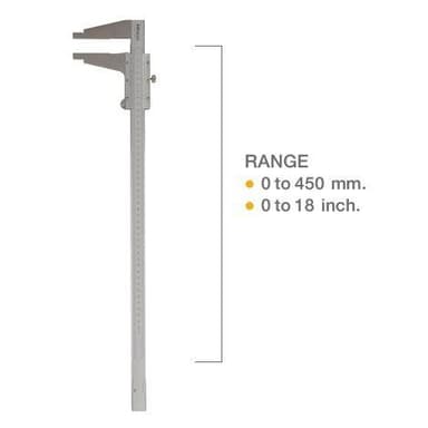 Mitutoyo M-160-119 Vernier Caliper เครื่องวัดคาลิเปอร์แบบเวอร์เนีย (0 - 450mm, 0 - 18")