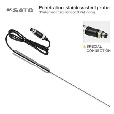 SK Sato S270WP-02 โพรบวัดอุณหภูมิกันน้ำรุ่นมาตรฐาน (Pointed End-Waterproof) | Cable 0.7 M
